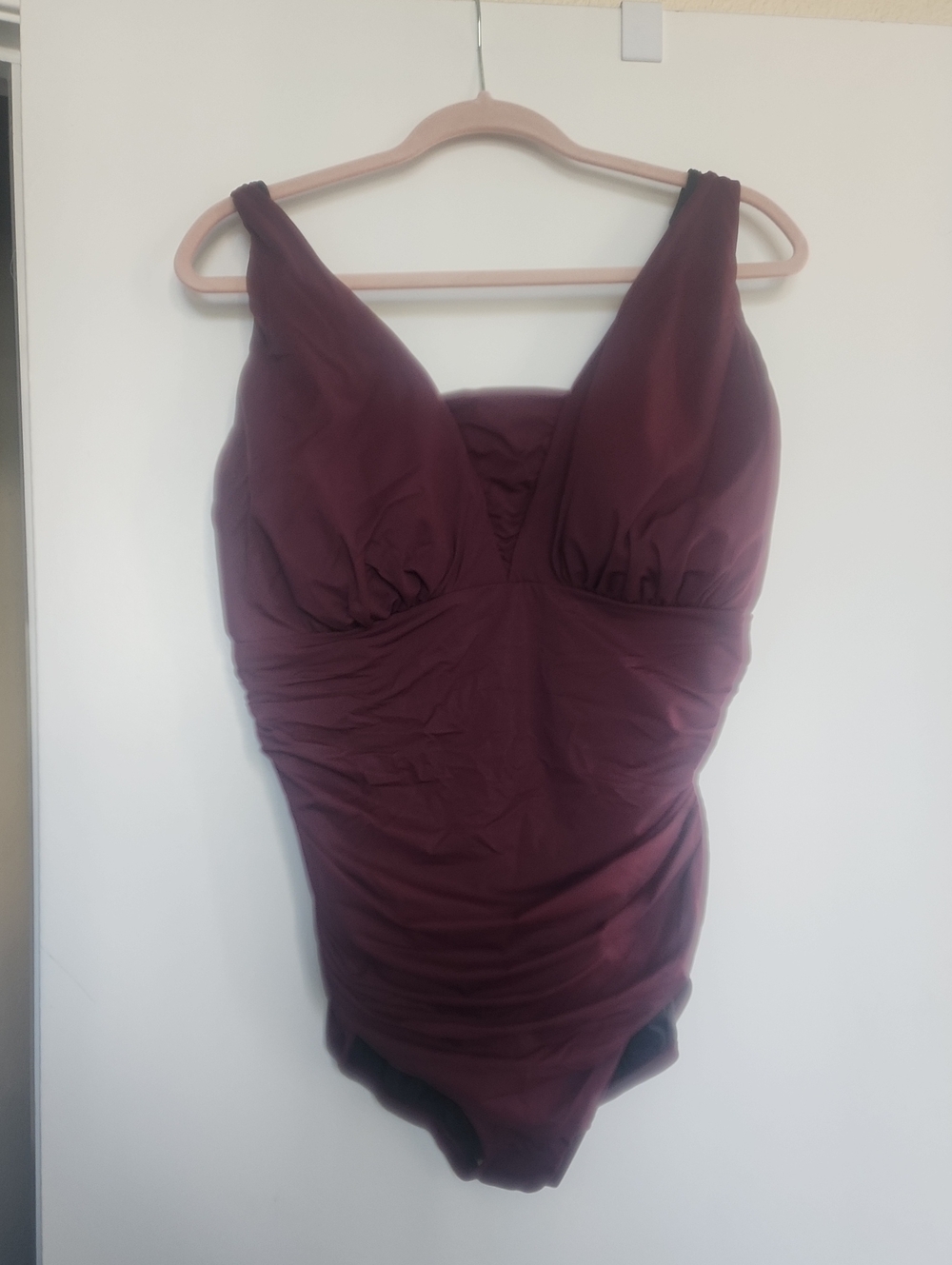 Lands' End Deep Plum One-Piece Swim